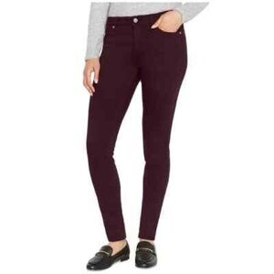 Buffalo David Bitton VALE Women's Size 6 Dark Burgundy Oxblood Skinny Jeans